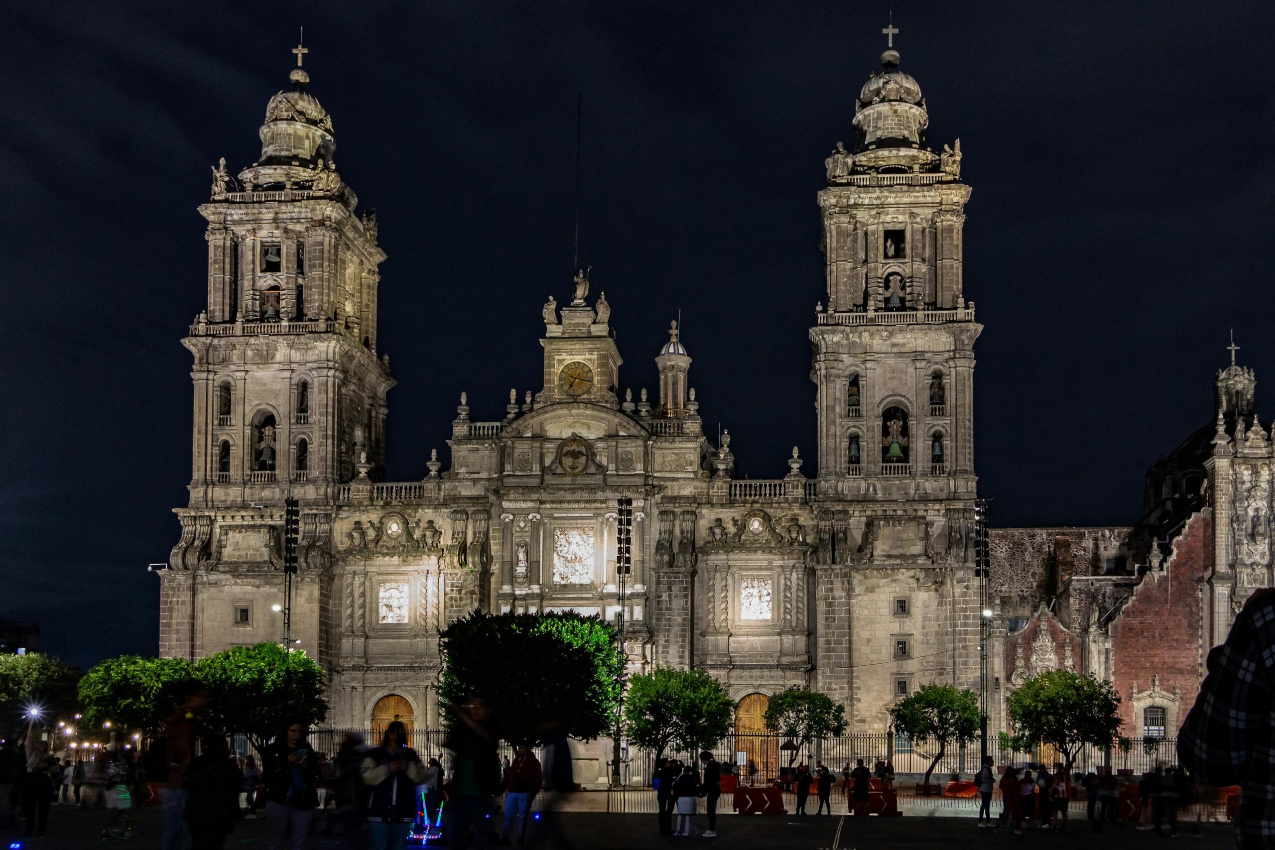 Catedral CDMX de noche